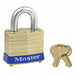 Keyed Padlock 5/8 in Rectangle Gold