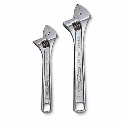 Adj. Wrench Set Steel Chrm 6-1/4 to 10 