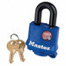 Keyed Padlock 1/2 in Rectangle Blue