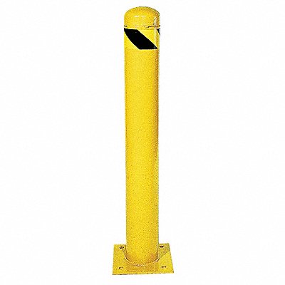 Safety Bollard H42In Dia 4 1/2In Yellow