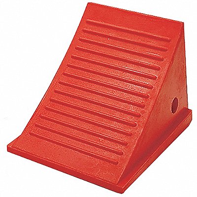 Wheel Chock 8-1/2 In H Urethane Orange