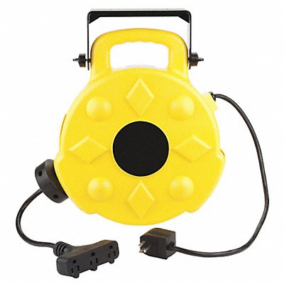 Cord Reel 50 ft 14/3 SJTW Yellow 120VAC