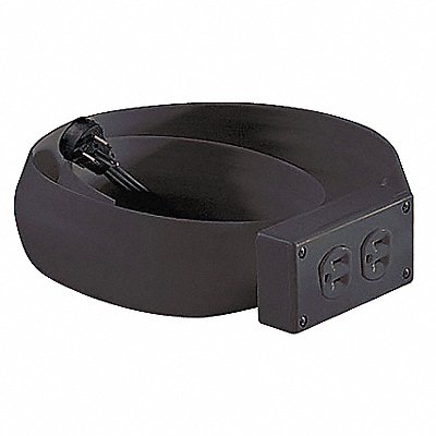 Covered Ext Cord 6ft 4 ft Covered Blk