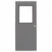 Steel Door Half Glass Cylindrical 18 ga