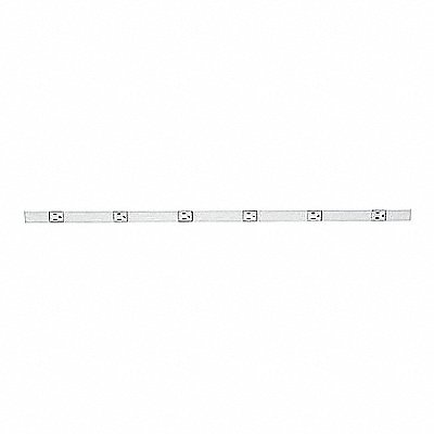 Prewired Raceway 15A 6 Outlet White