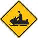 Snowmobile Crossing Traffic Sign 12 x12 