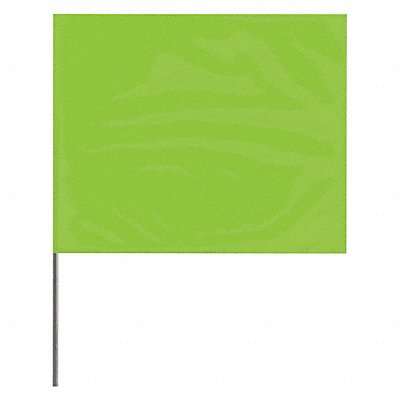 Marking Flag Lime Glo Blank PVC PK100