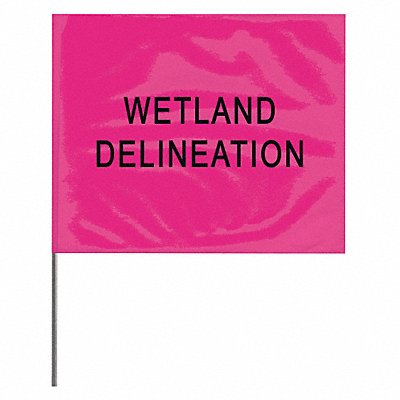 Marking Flag Pink Glo Water PVC PK100