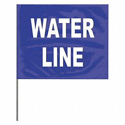 Marking Flag Blue Water Line PVC PK100