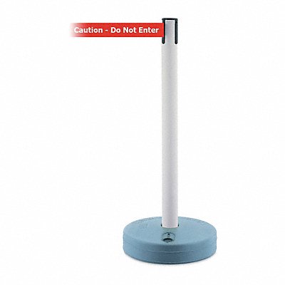 Barrier Post with Belt 37-3/4 in H PVC