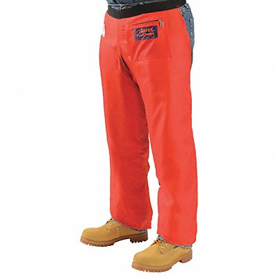 K7367 Chain Saw Chaps Orange Nylon 33 in L