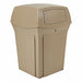 D0236 Trash Can 45 gal Beige Plastic