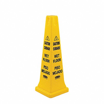 Safety Cone Yellow HDPE 36 in H