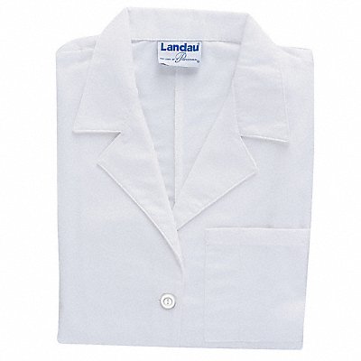 Collared Lab Coat L White 39 in L