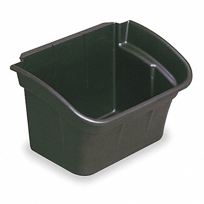 Utility Bin 4 gal Black 17 in W