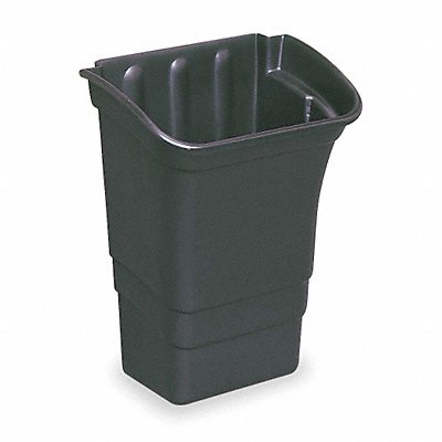 Refuse Bin 8 gal Black 12-1/8 in L