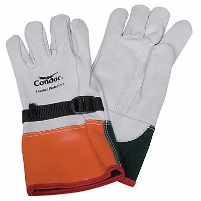 D1038 Elec. Glove Protector 9 Wht/Org/Grn PR