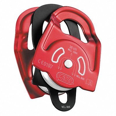 Prusik Twin Pulley 8100 lbs Red/Black