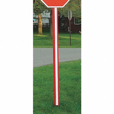 U-Channel Cover Red/White 7 ft H