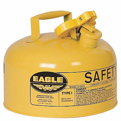 Type I Safety Can 2 gal Yellow 9-1/2In H