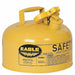 Type I Safety Can 2 gal Yellow 9-1/2In H