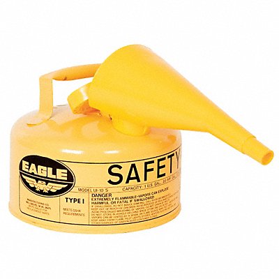 Type I Safety Can 1 gal Yellow 10In