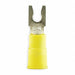 Fork Terminal Lockng #6 Stud Yellow PK50