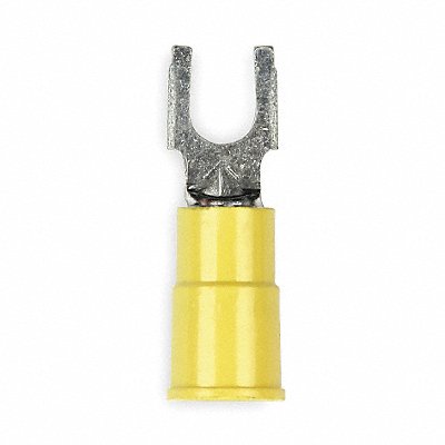 Fork Terminal Block #6 Stud Yellow PK25