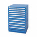 Mod Drwr Cab 41-3/4 H 10 Drwr Brght Blue