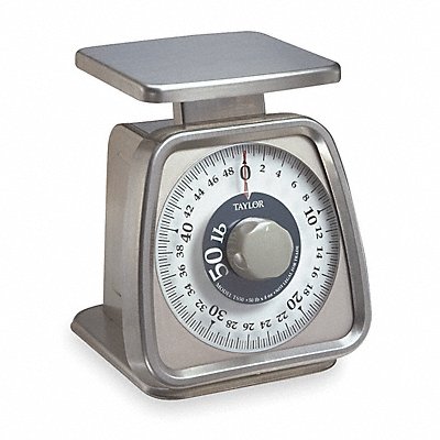 Dial Scale SS 50 lb Weight Cap. Silver