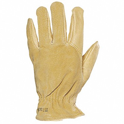 Leather Gloves Pigskin Shirred Tan M PR