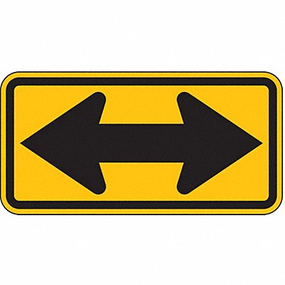 Double Arrow Traffic Sign 12 x 24 