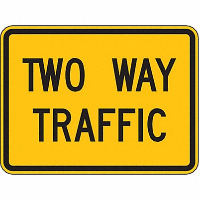 Two Way Traffic Traffic Sign 18 x 24 