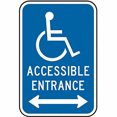 ADA Handicapped Parking Sign 18 x 12 