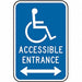 ADA Handicapped Parking Sign 18 x 12 