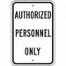 Rflctv Auth Personnel Sign 18x12in Alum