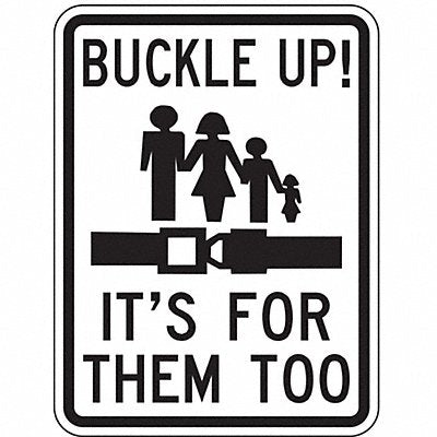 Buckle Up Traffic Sign 24 x 18 