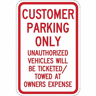 Customer Parking Sign 18 x 12 