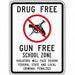 Reflective Drug Free Sign 18x12in Alumin