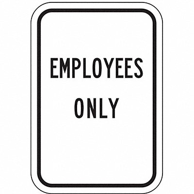 Rflctv Employee Visitor Sign 18x12in Alu