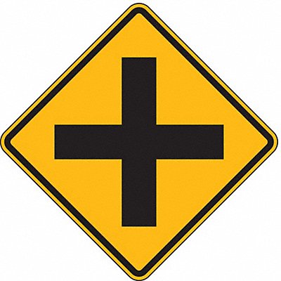 Cross Intersection Traffic Sign 24 x24 