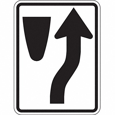 Keep Right Traffic Sign 24 x 18 