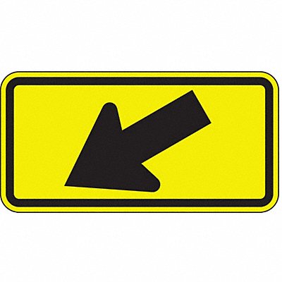 Left Downward Arrow Traffic Sign 24 x12 