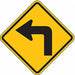 Left Turn Traffic Sign 12 x 12 