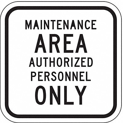 Non-rflctv Maint. Sign 12inx12in Non-PVC