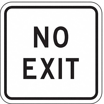 No Exit Sign For Parking Lots 18 x 18 