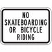 Rflctv No Skateboards Sign 15x21in Alum