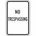 Rflctv No Trespassing Sign 18x12in Alum