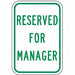 Employee Parking Sign 18 x 12 