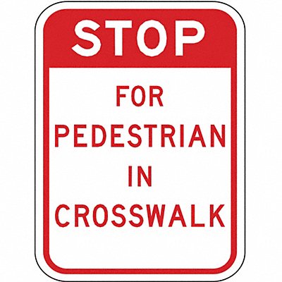 Stop for Pedestrians Sign 24 x 18 